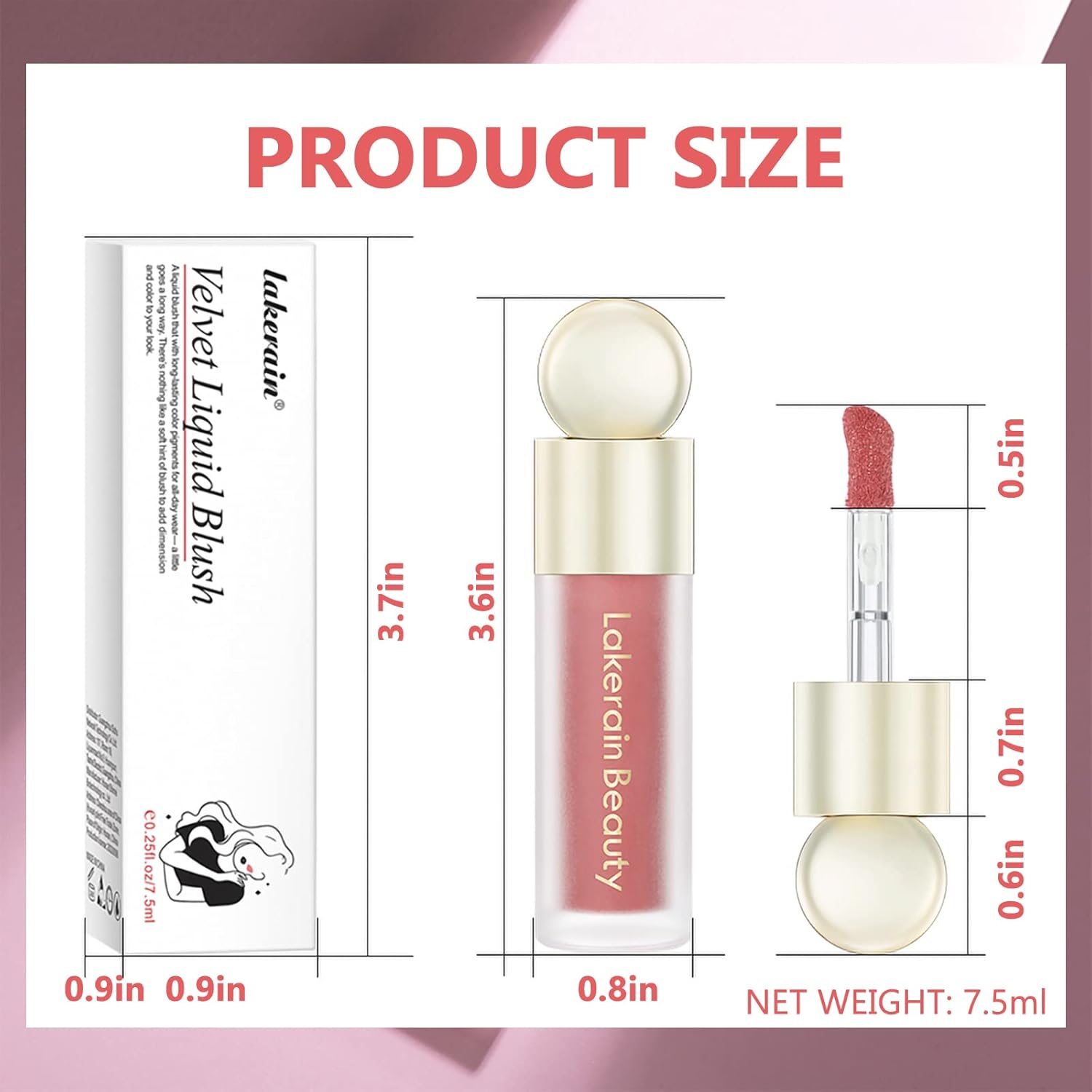 Maquillaje líquido en crema, textura de terciopelo suave mate, rubor líquido para mejillas, ligero, duradero, impermeable, acabado húmedo, tinte de
