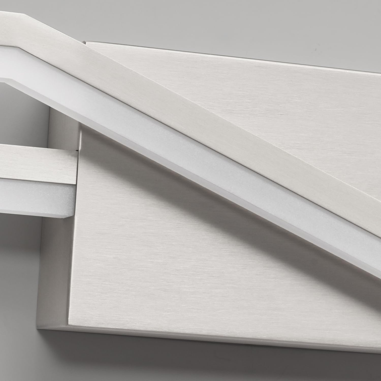 SOLFART Lámparas LED de baño de níquel cepillado regulables de 24 pulgadas, accesorios de iluminación de tocador de baño, lámpara de pared moderna