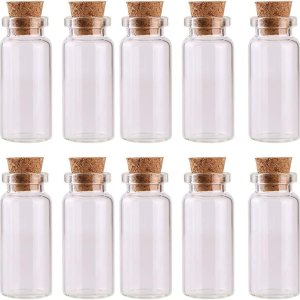 Paquete de 20 botellas de vidrio de 0.7 onzas líquidas con tapón de corcho, botellas de vidrio de muestra vacías, pequeños frascos transparentes, Paquete de 20 botellas de vidrio de 0.7 onzas líquidas con tapón de corcho, botellas de vidrio de muestra vacías, pequeños frascos transparentes,