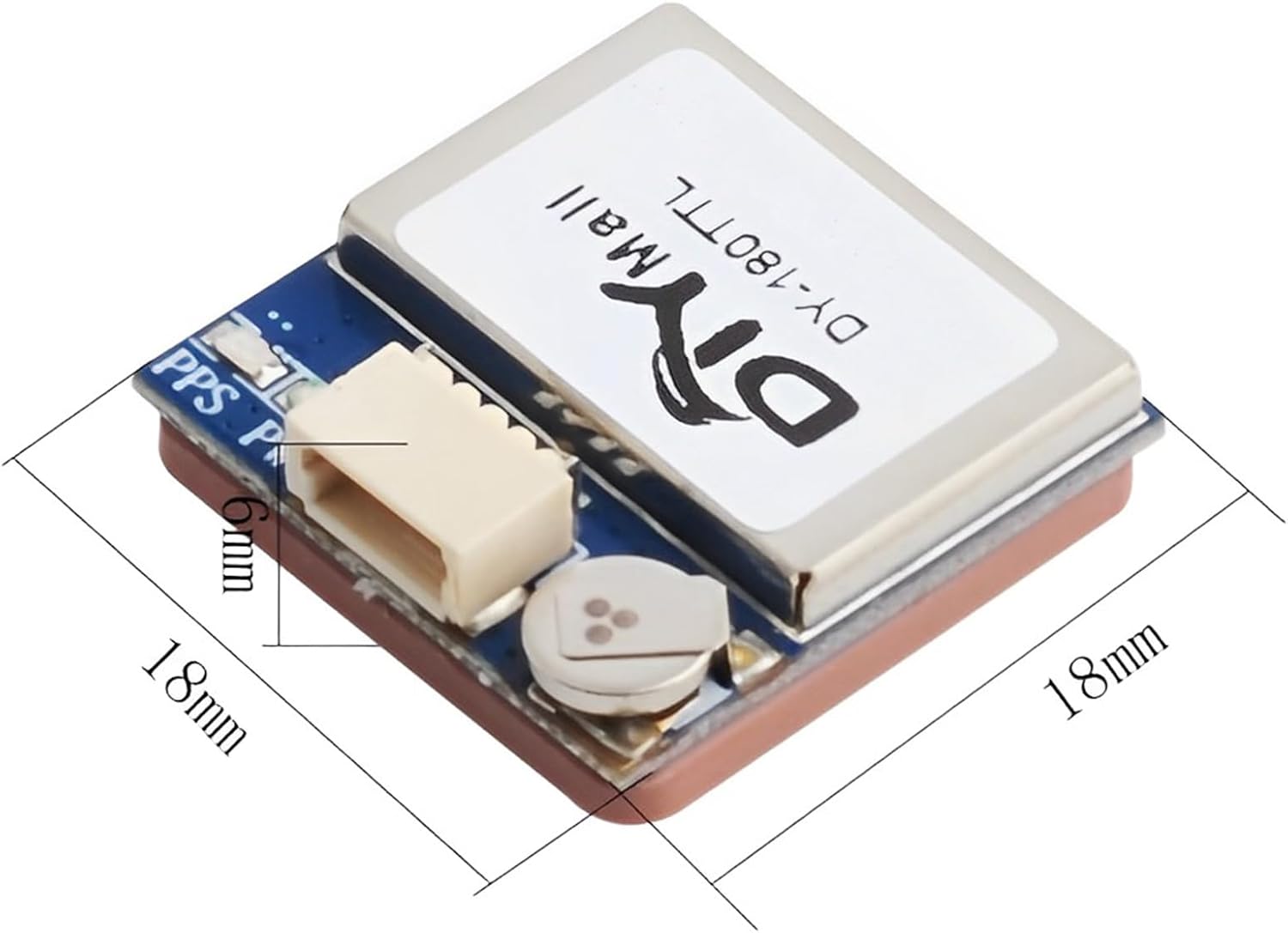 Geekstory Módulo receptor GPS DY-180TTL Módulo de navegación GPS de doble Glonass TTL Nivel 9600bps con antena GPS para aviones Arduino FPV,
