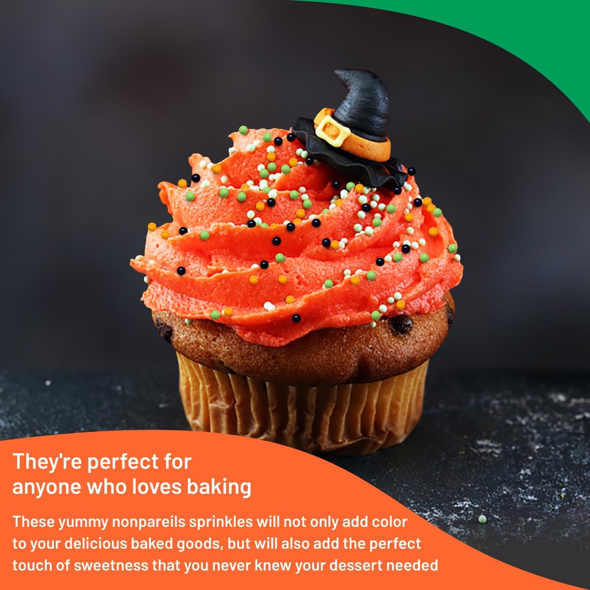 Ghouls Night Out Mini Nonpareil Nonpareil – Gránulos de dulces coloridos para hornear, decoraciones comestibles para pasteles, cupcakes, decoración