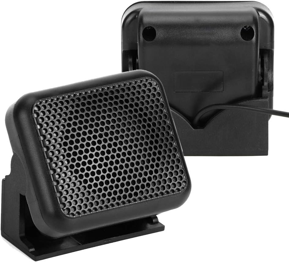 Acouto Altavoz externo de alto rendimiento, altavoz externo Mini NSP-100 Radio bidireccional CB Radio de coche apto para Yaesu FT-847 FT-920 FT-950