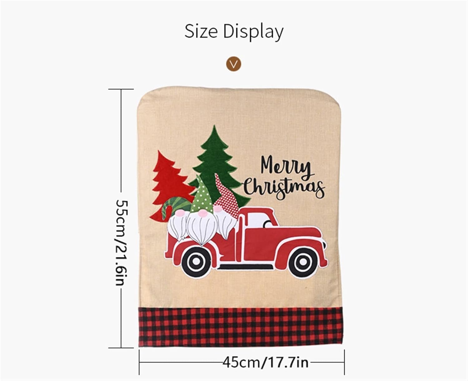 Fundas para sillas de Navidad, 2 piezas, diseño de bosque de gnomos de Navidad, fundas para sillas de automóvil, decoración del hogar para fiesta de