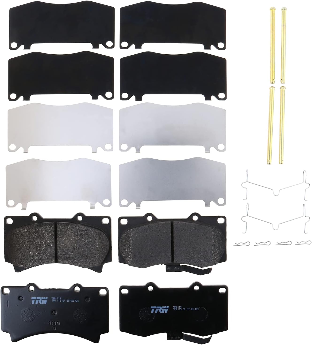 TRW Pro TRM1119 Juego de pastillas de freno de disco para Hummer H3 2006-2010, frontal y otras aplicaciones
