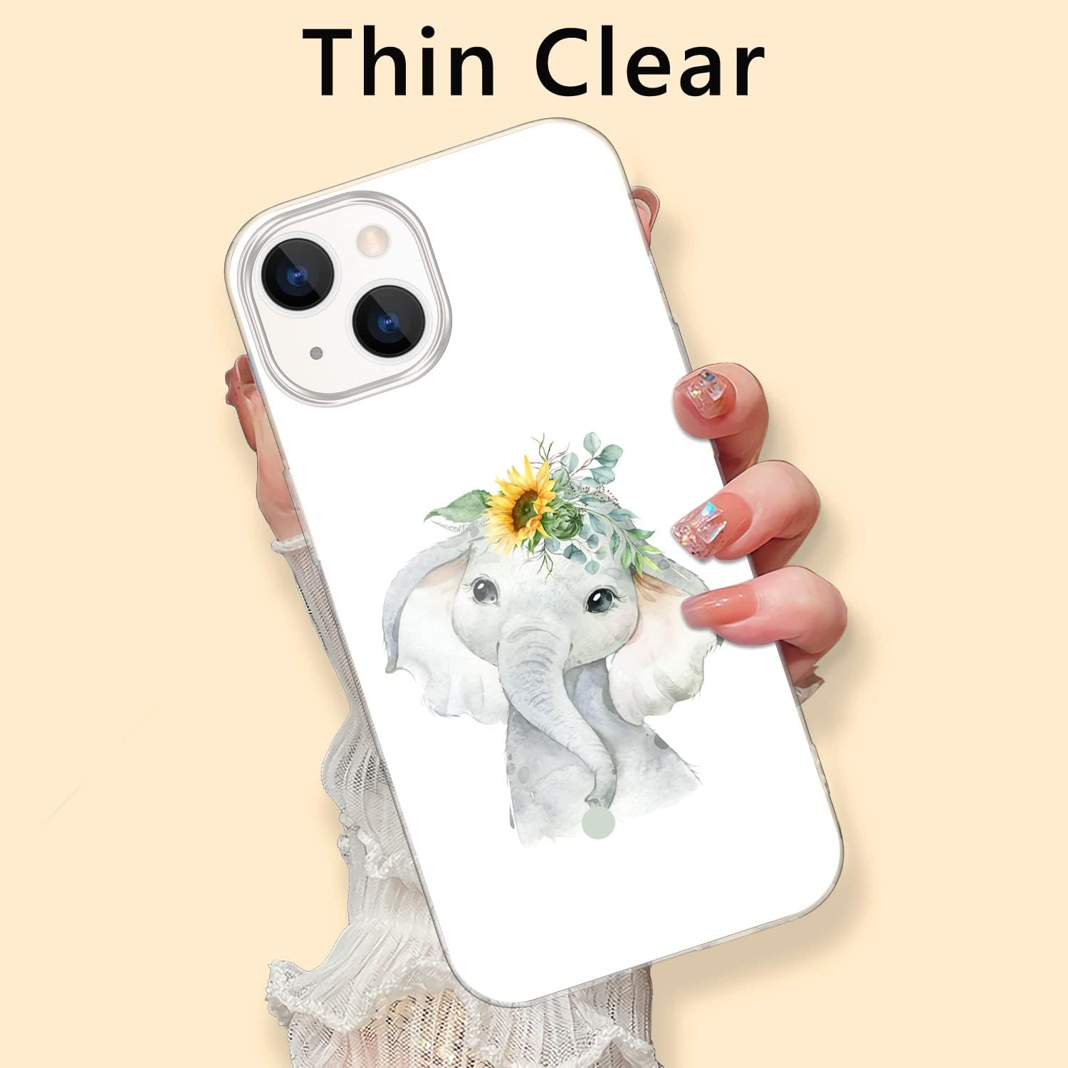 JOYLAND Qiusuo – Funda compatible con iPhone 11, funda protectora de poliuretano termoplástico transparente a prueba de golpes, diseño de moda y
