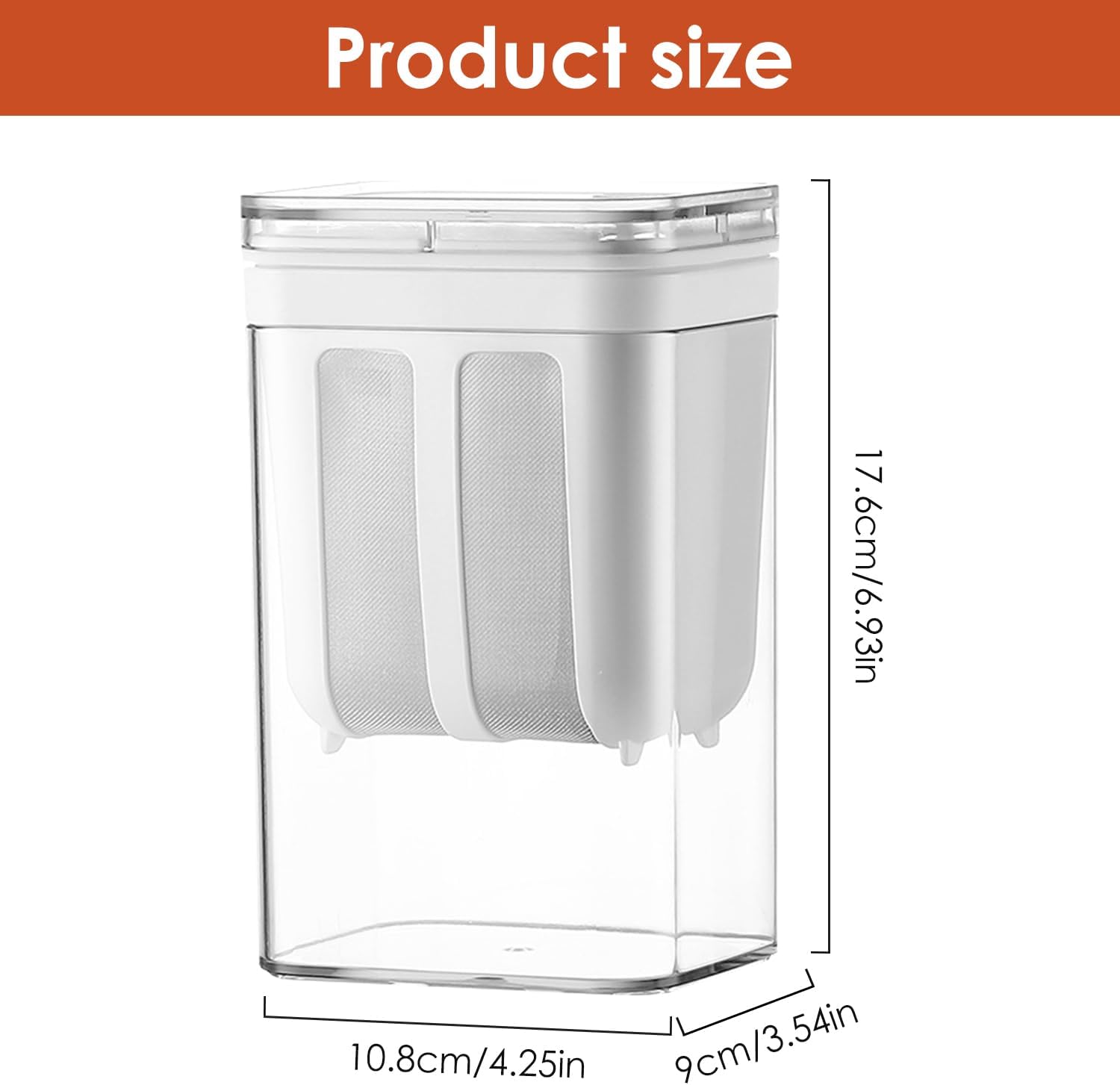 Yogurt Maker Colador de grado alimenticio casero para hacer yogur griego 37.2 fl oz38 onzas líquidas, reutilizable, a prueba de fugas, colador de
