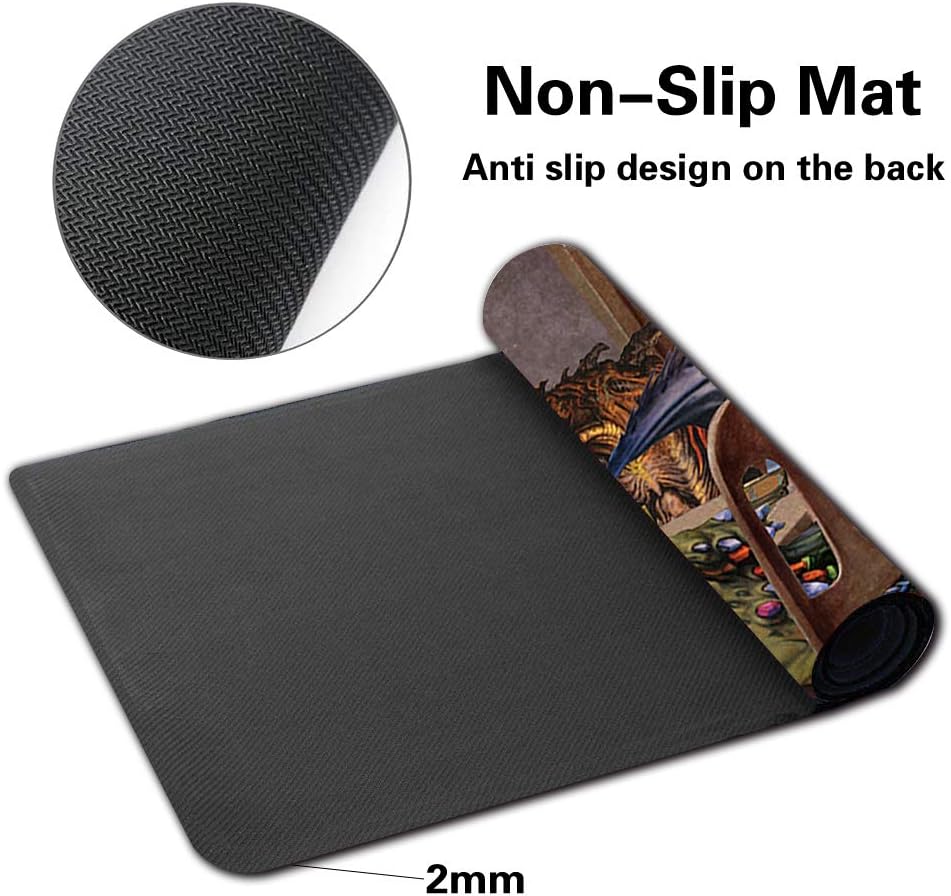 Juego de mesa TCG, tapete de mesa, tamaño de 23.6 x 13.8 in, alfombrilla de mouse compatible con MTG RPG CCG Trading Card Game Mats