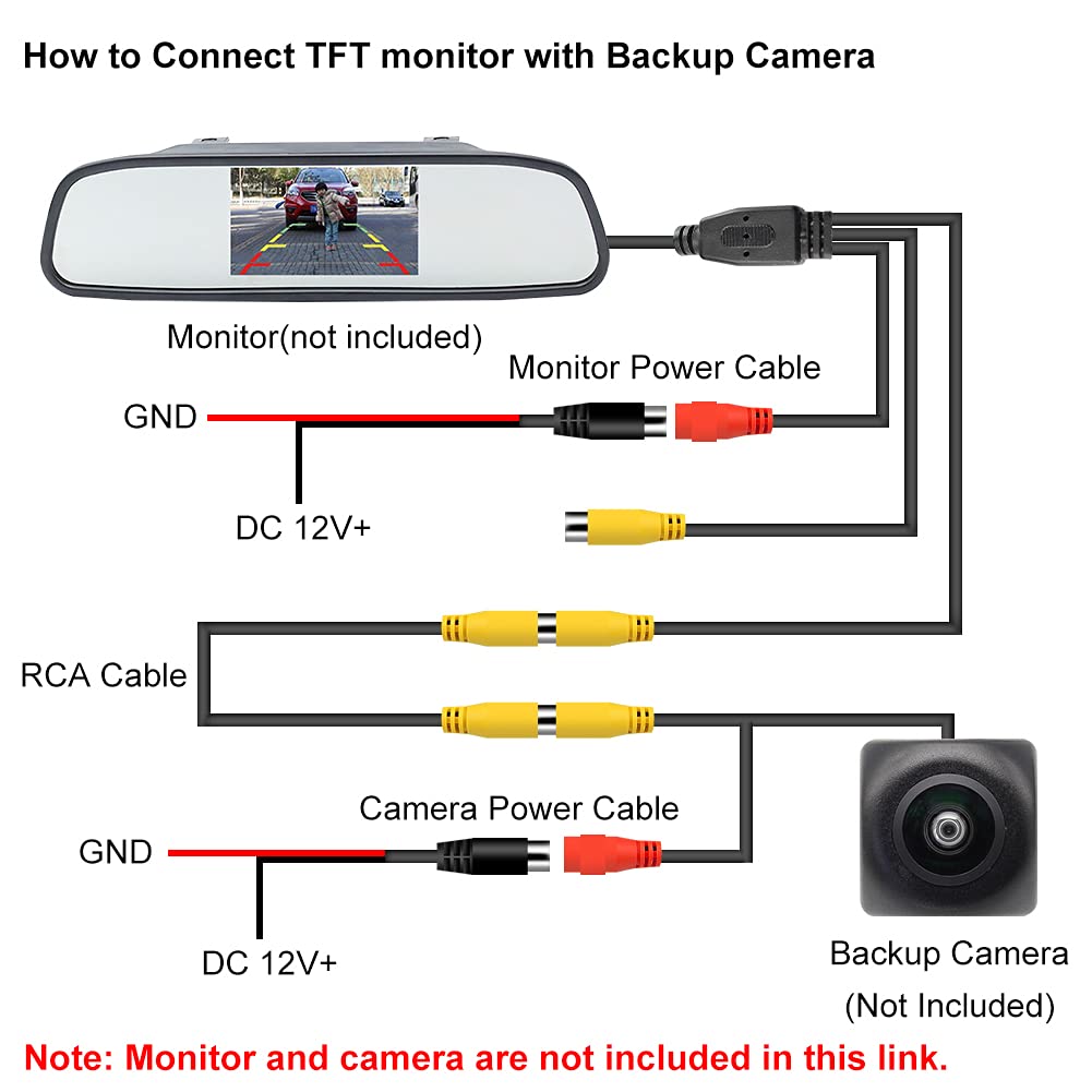 Cable largo de extensión RCA de doble blindaje de video y audio para caravana, camioneta, remolque, camión, vigilancia CCTV, cámaras de visión