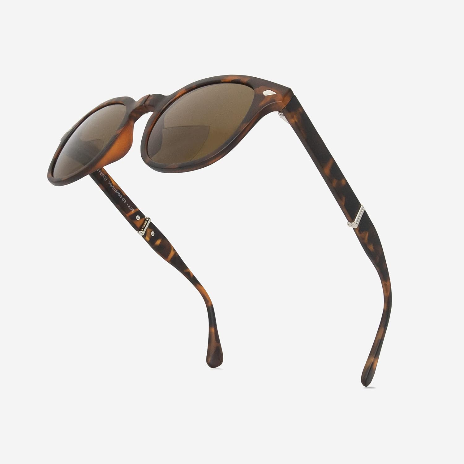 VITENZI Gafas de sol bifocales plegables para hombres y mujeres, lentes de sol de lectura con lectores integrados, ventilador