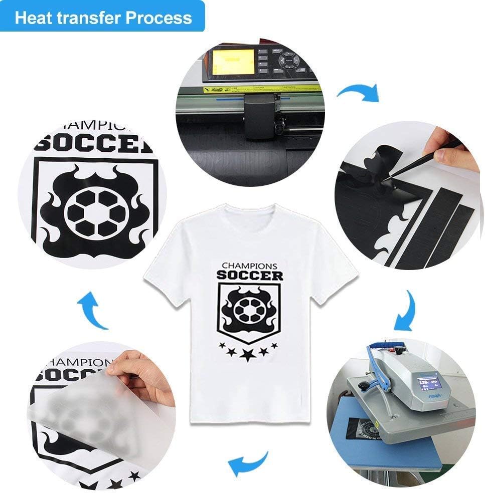 10ft Black PU Vinyl Cutter Plotter DIY Heating Press Transfer T-Shirts Small Business(Item#002301×3.4)