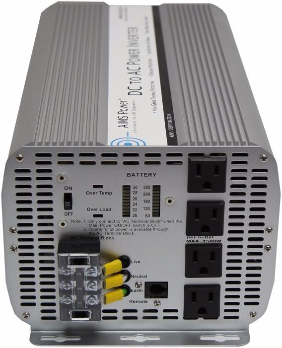 AIMS Power, ondulador de voltaje 5000 vatios, 24 VCD
