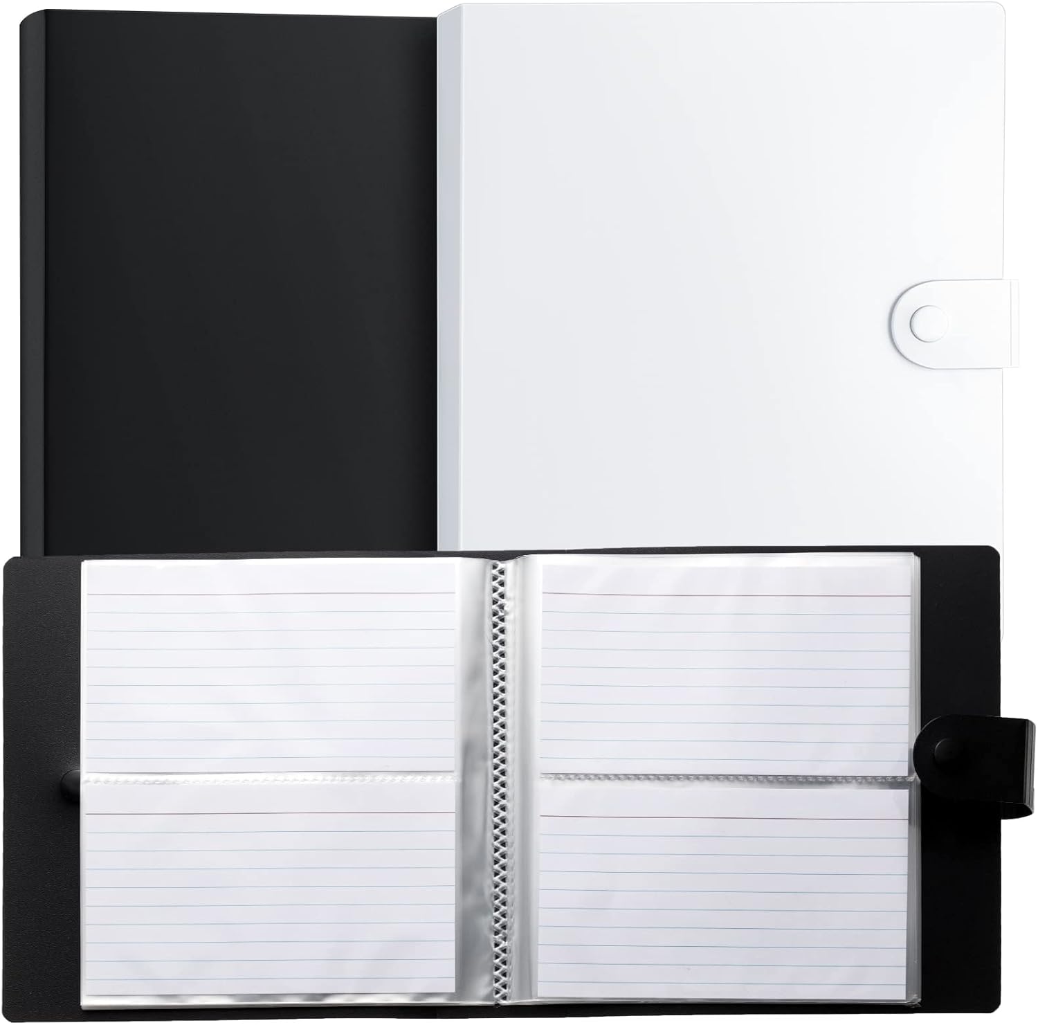 2 unidades de tarjetas de índice de plástico transparente, organizador de tarjetas de índice, organizador de tarjetas de índice con divisor para
