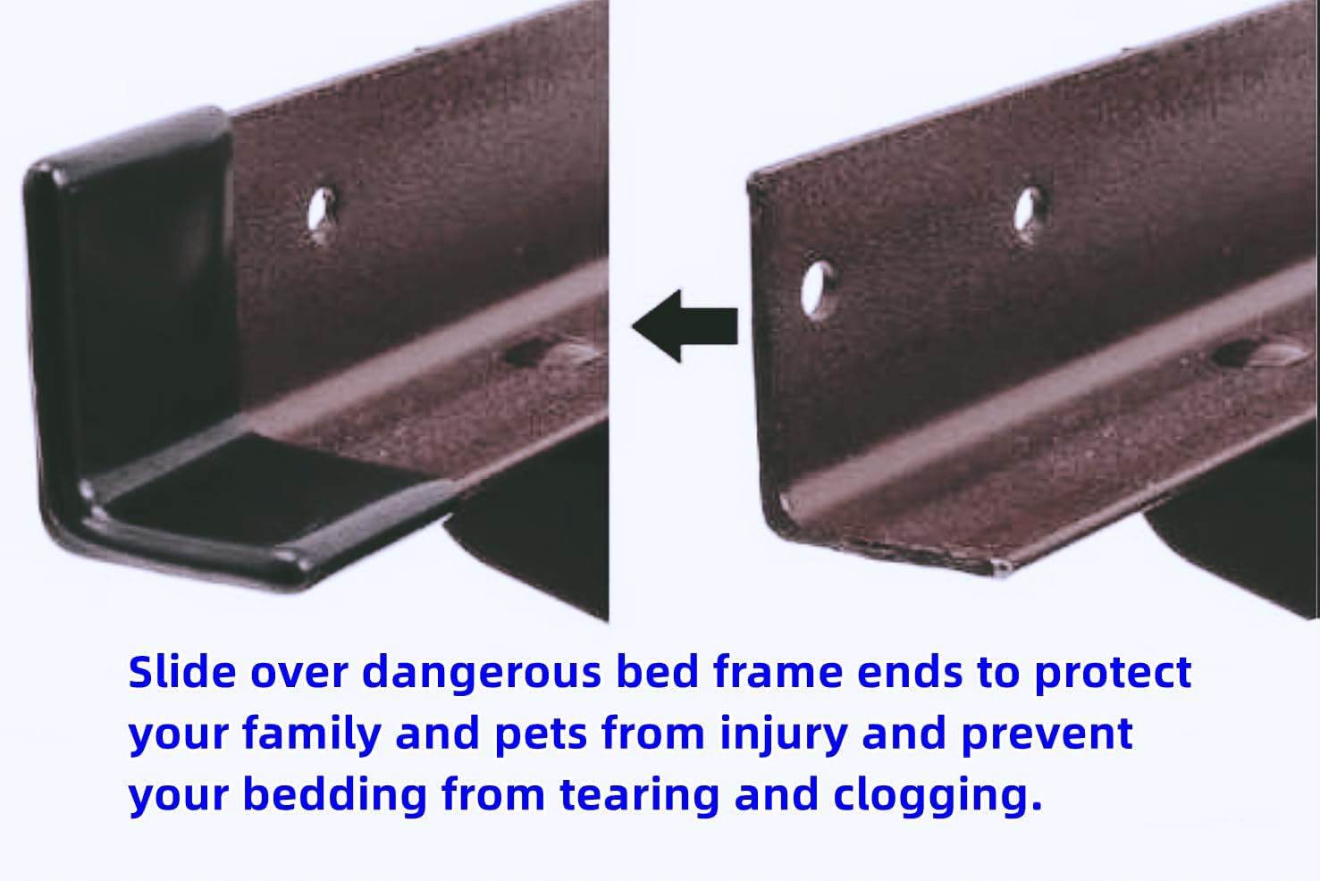 Protector de marco de cama Guards 1-12 “x 1-12” Borde esquina End CoversCaps Bed Frame Caps