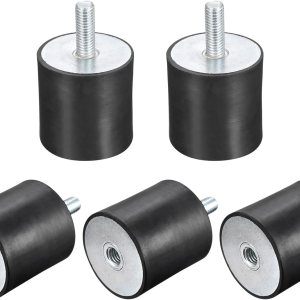 uxcell Soportes de goma M10 M10 machohembra, amortiguador de vibraciones D50 mm x H50 mm, para motor de garaje, compresor de aire, bobinas de barco uxcell Soportes de goma M10 M10 machohembra, amortiguador de vibraciones D50 mm x H50 mm, para motor de garaje, compresor de aire, bobinas de barco