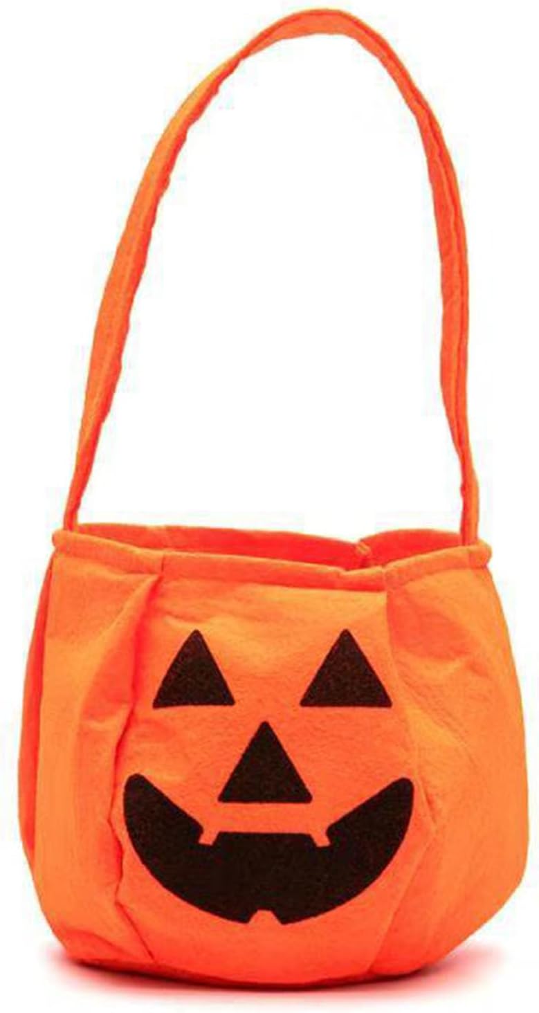 Zhzrche Bolsas de dulces de calabaza de Halloween, bolsas de dulces de calabaza de Halloween, bolsas de dulces no tejidas, cubo de dulces de