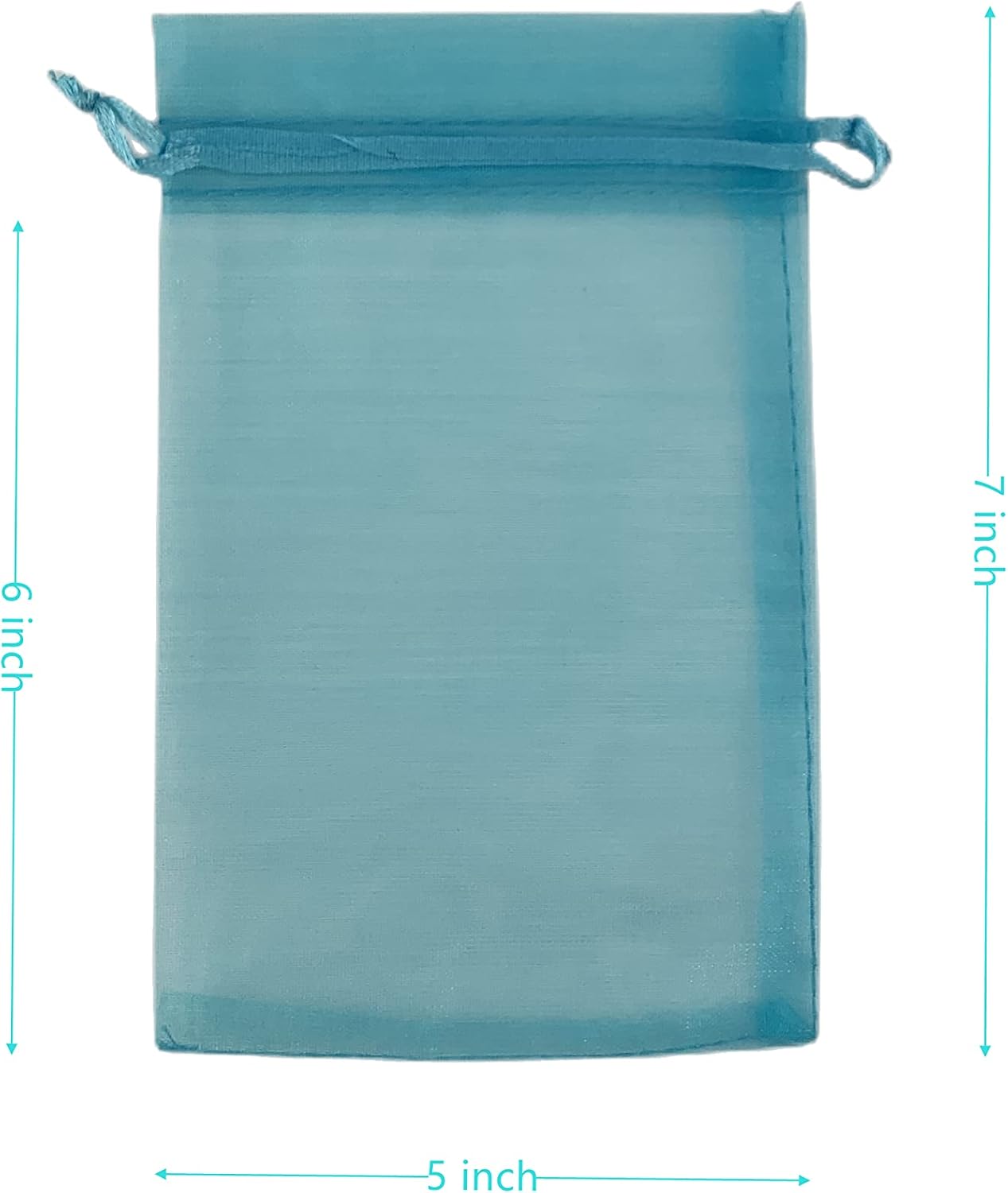 Palmhomee Paquete de 100 bolsas de organza transparentes con cordón para regalos de boda, bolsas de regalo de organza para boda, joyería, fiesta,