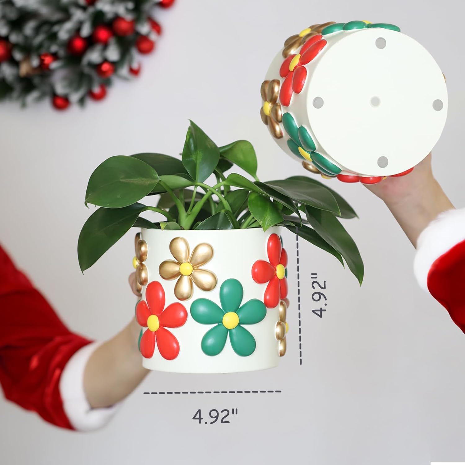 GUGUGO Squiggle Lines – Lindas macetas para plantas, macetas para plantas de interior, divertidas y coloridas, maceta única para suculentas, macetas
