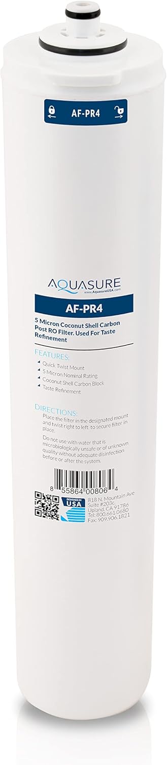 Aquasure Juego completo de cartuchos de repuesto de filtro de giro rápido de 4 etapas de la serie Premier AF-CP100  Compatible con sistema de