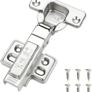 1 par de bisagras de puerta de gabinete de cierre suave para superposición completa, paquete de 2 bisagras de puerta de gabinete de alta 1 par de bisagras de puerta de gabinete de cierre suave para superposición completa, paquete de 2 bisagras de puerta de gabinete de alta