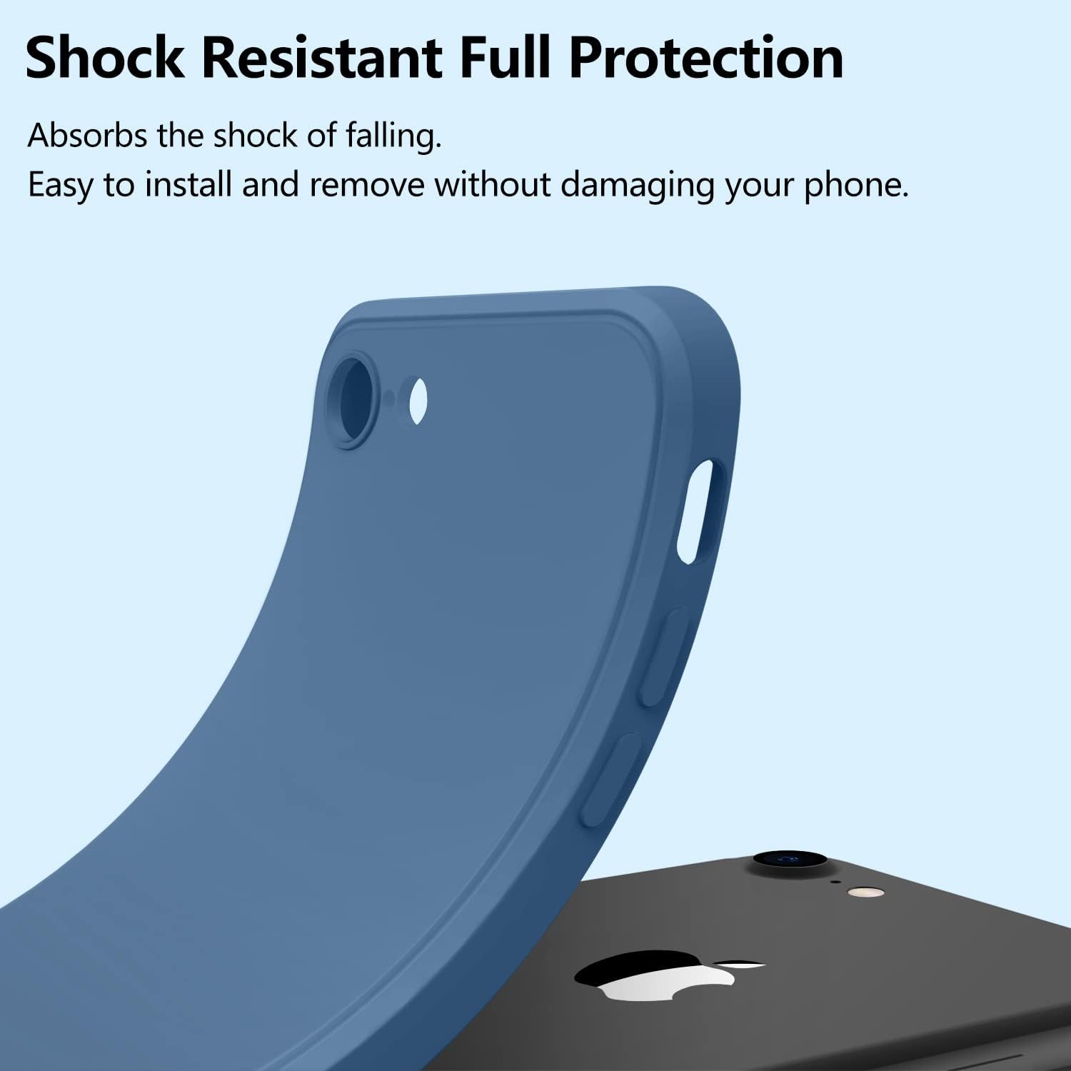 HIYUUTTBS Funda compatible con iPhone 11 de 6.1 pulgadas, silicona líquida suave al tacto de cuerpo completo, correa de cordón para el cuello, funda