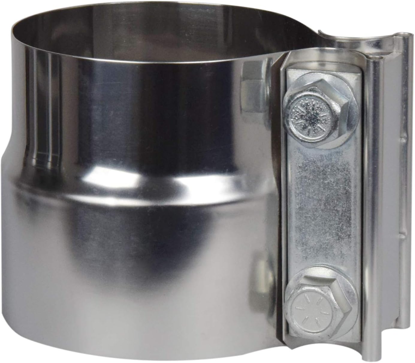 Abrazadera de escape de acero inoxidable de 2.75 pulgadas. La abrazadera de banda de escape de junta de regazo está protegida con película, se