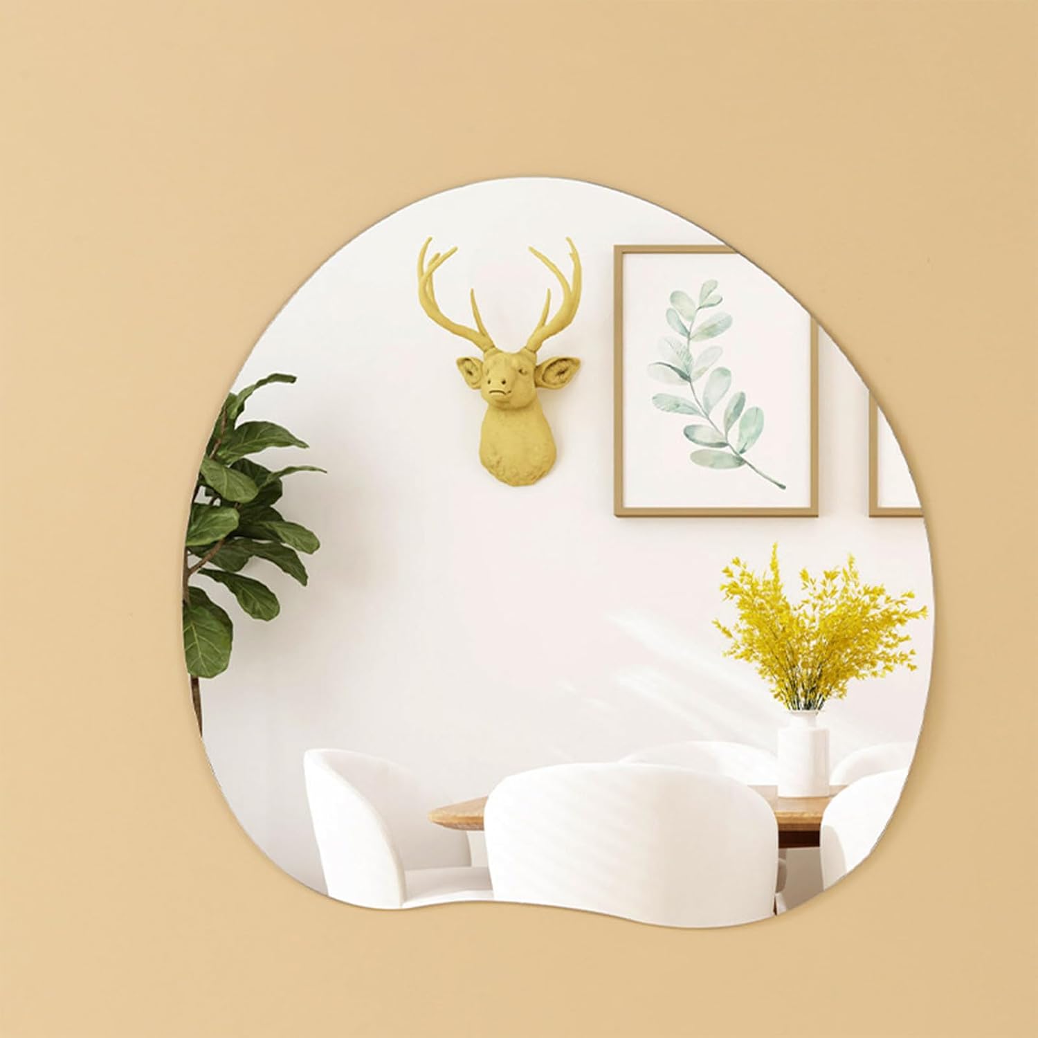 Calcomanías de espejo acrílico 3D para decoración de pared, removibles, bonitos espejos, bricolaje, espejo, mariposa, mural, calcomanías de pared
