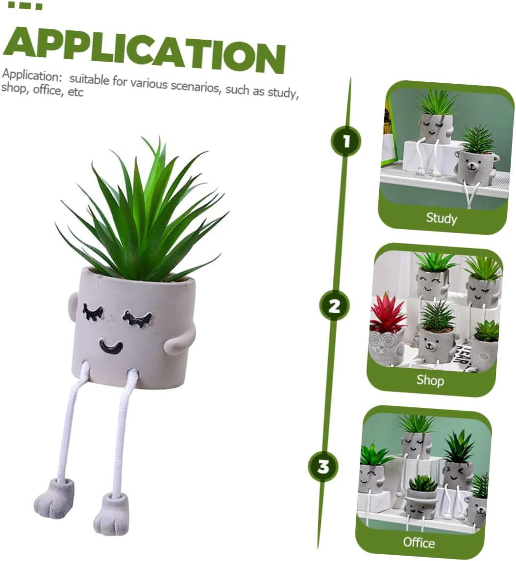 ARTIBETTER 3 piezas suculentas en maceta, plantas suculentas de imitación de aloe, suculentas de imitación de plástico en maceta, plantas suculentas