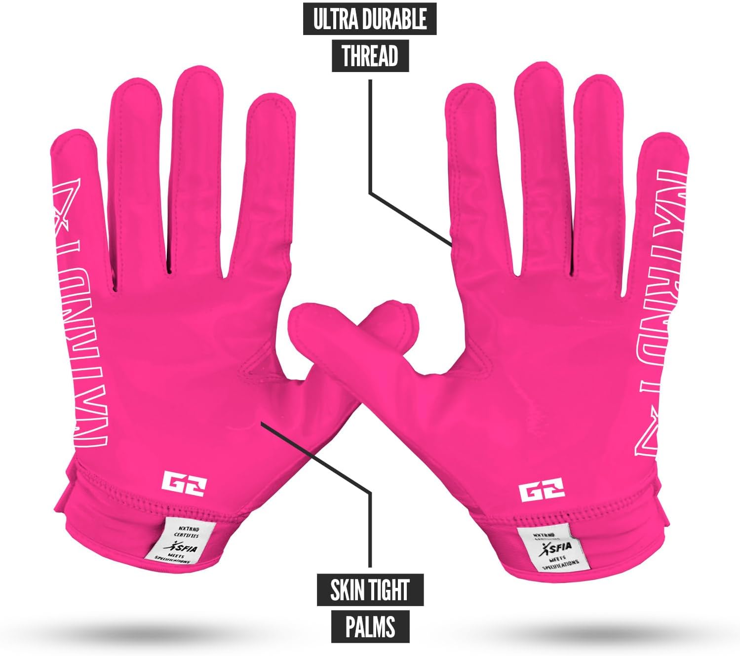 Nxtrnd G2 Pro Football Gloves, Men’s Ultra Sticky Elite Receiver Gloves