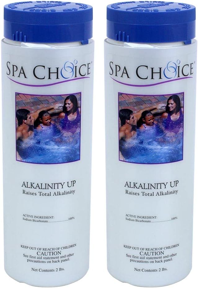 SpaChoice Paquete de 2 libras de alcalinidad premium, aumento de alcalinidad para bañera de hidromasaje, 100% bicarbonato de sodio, fabricado en