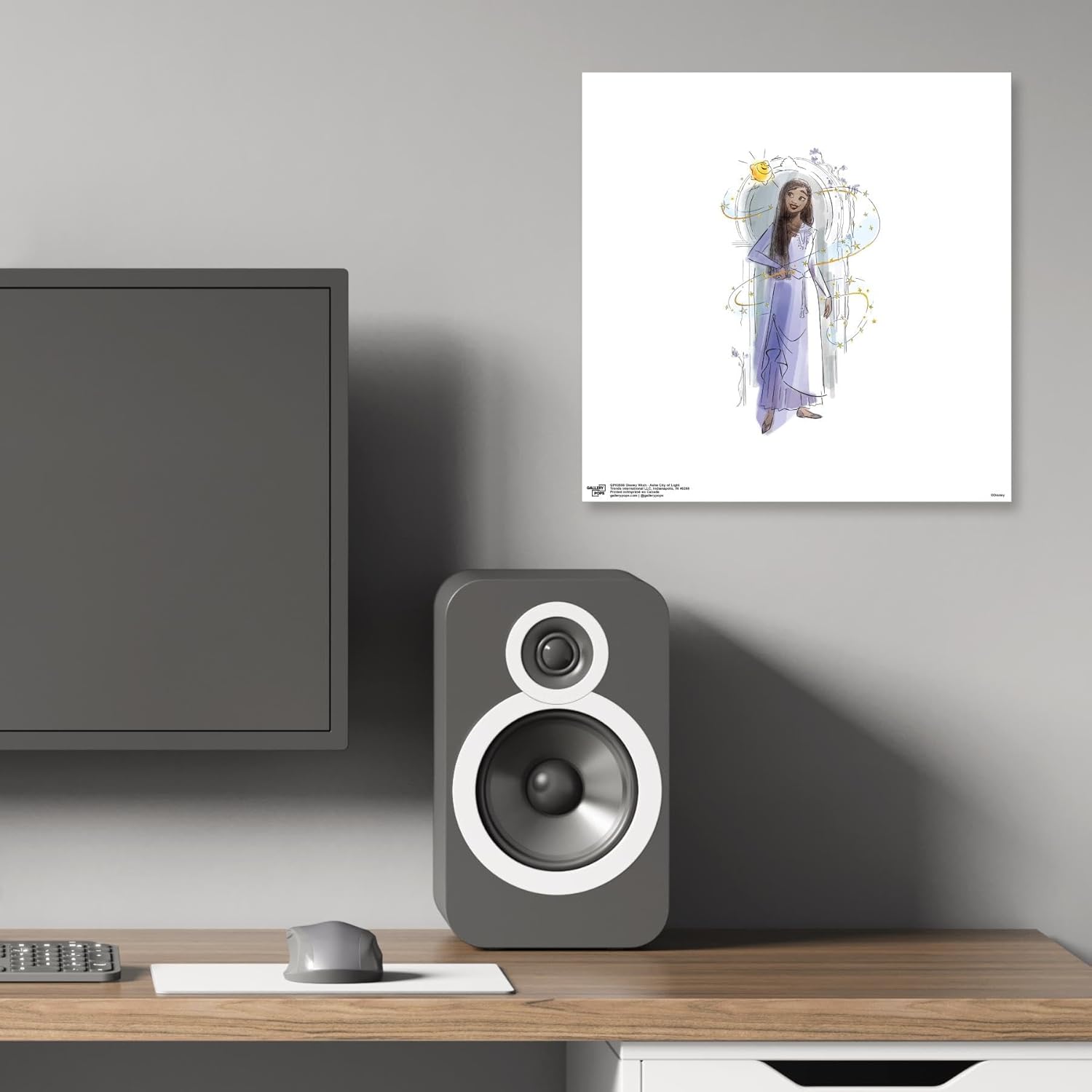 Trends International Gallery Pops Disney Wish – Póster de pared Asha City of Light, 12.00 x 12.00 pulgadas, versión sin marco