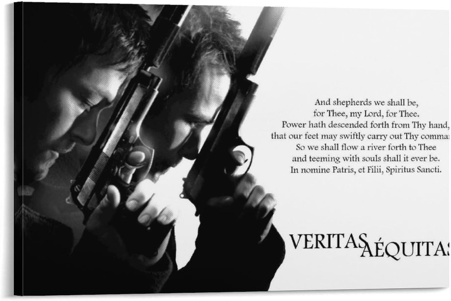 Póster de la película Boondock Saints, póster de oración de los santos de Boondock, póster de arte de pared para dormitorio, sala de estar,