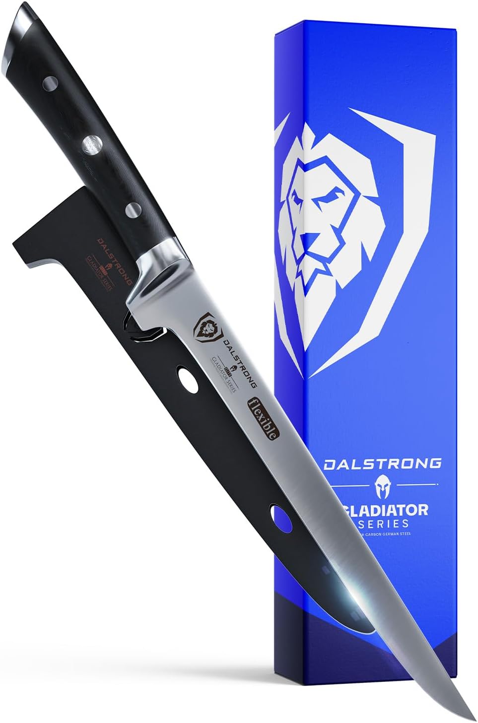 Dalstrong Cuchillo deshuesador  Hoja flexible de 8 pulgadas  Gladiator Series Elite  Cuchillo de cocina alemán forjado de acero de alto carbono
