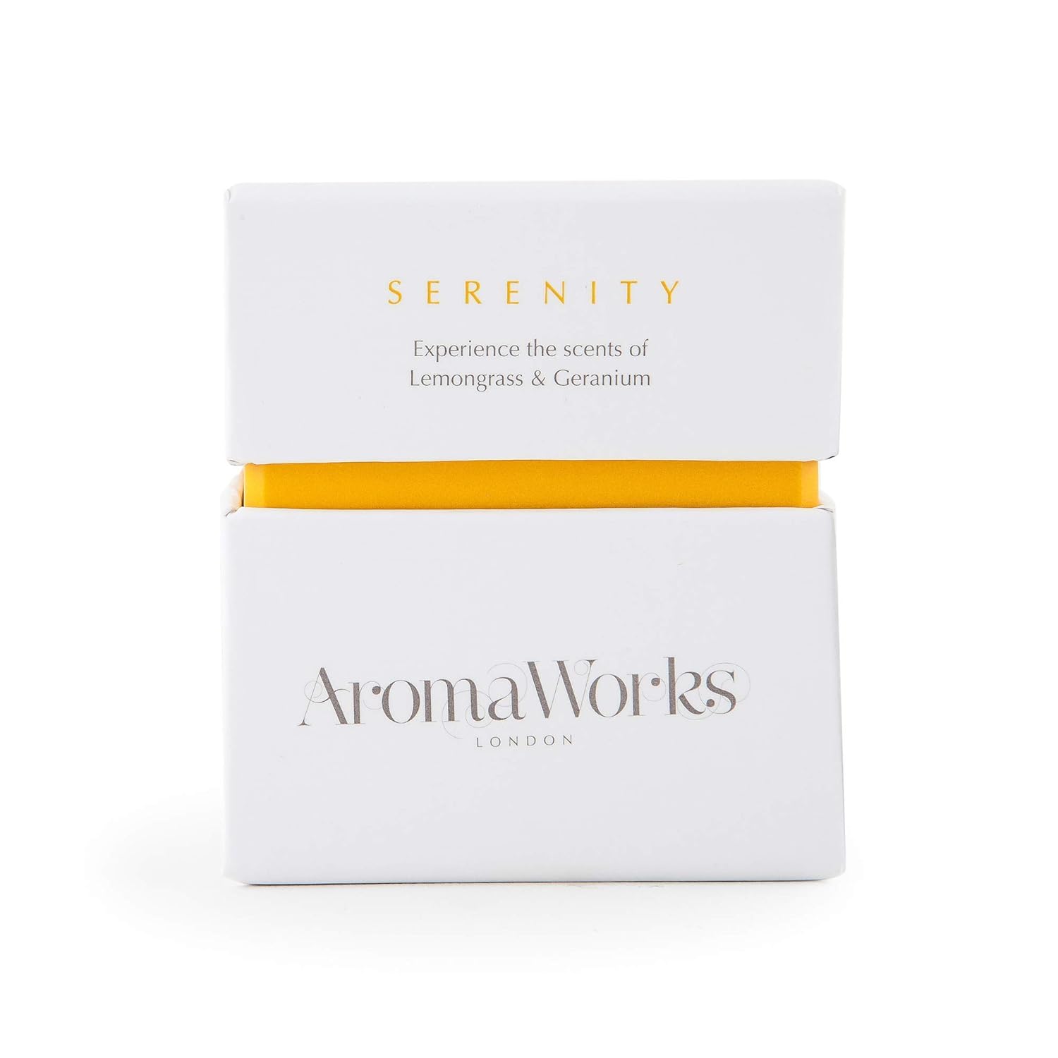 Serenity – Vela de cera de soja  Lemongrass, neroli y aromas dulces de geranio  Elevación, equilibrio y enfoque  Natural, vegano, libre de crueldad