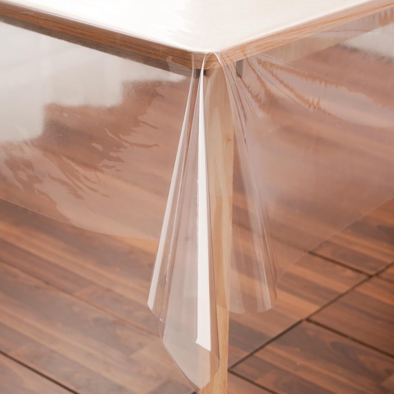 Protector rectangular de plástico transparente de 54 x 108 pulgadas, impermeable, resistente al aceite, resistente a las manchas, lavable, para