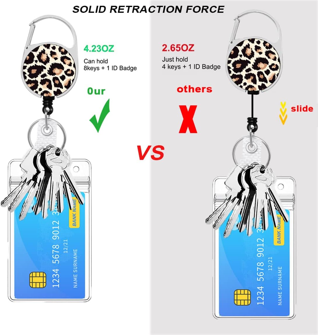 Soporte para tarjetas de identificación, carretes retráctiles para tarjetas de identificación + cordones ajustables + 2 estilos de soporte de