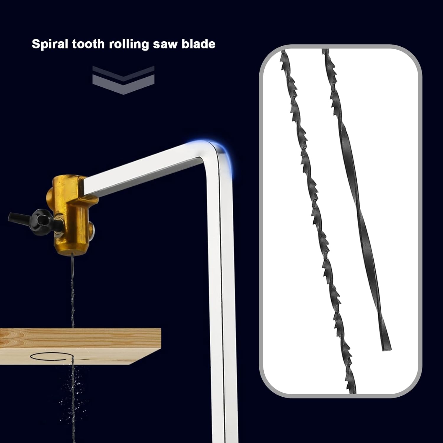 Create idea Juego de 24 hojas de sierra de desplazamiento con dientes en espiral para cortar madera, plástico, corte de madera, modelado,