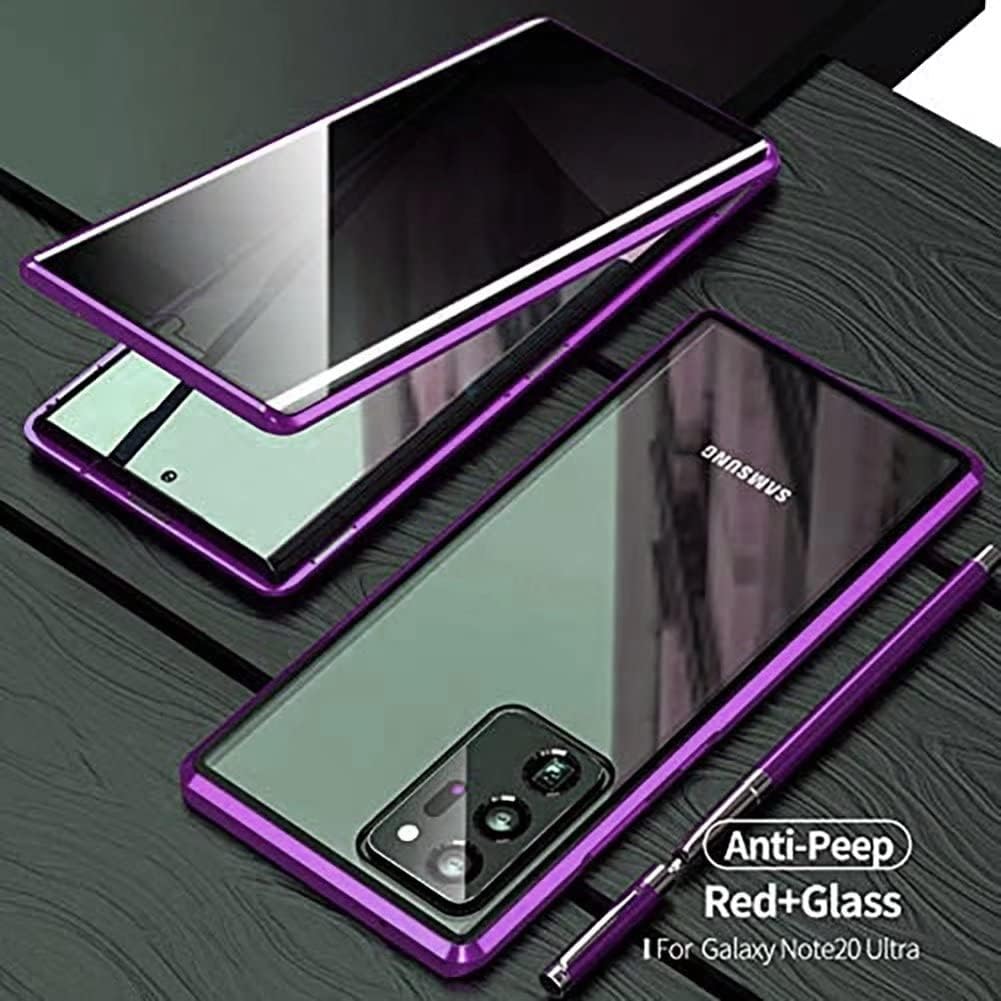 Funda magnética de privacidad para Samsung Galaxy S21 FE, cubierta de absorción magnética antiespías, frontal y trasera, vidrio templado 9H,