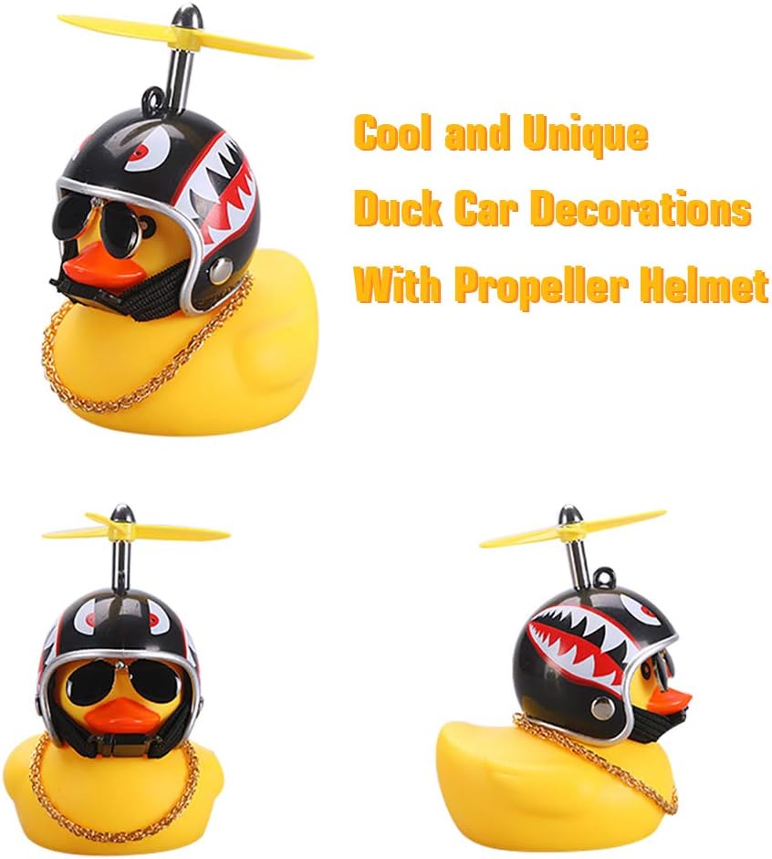wonuu – Adornos de goma para coche, diseño de pato, color amarillo