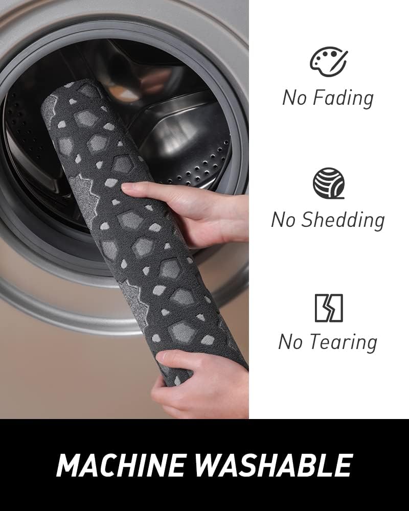 tchdio Tapete de baño antideslizante y lavable, estilo bohemio, de lujo, súper absorbente, tapete de baño para baño frente al fregadero o bañera,