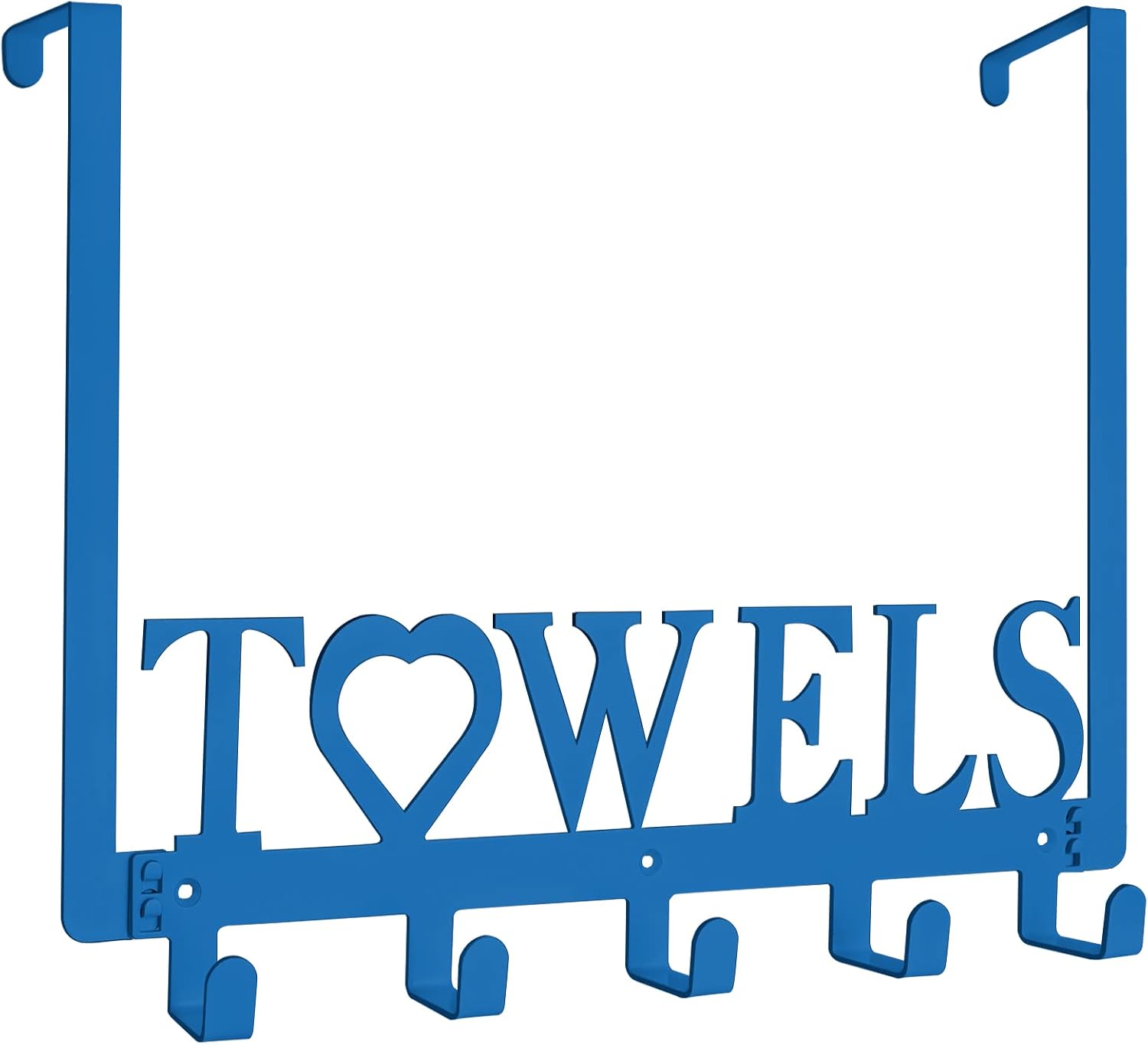 Ganchos para toallas sobre la puerta, toalleros de metal, soporte para toallas con letras de corazón para colgar toallas de baño, toallas de baño,