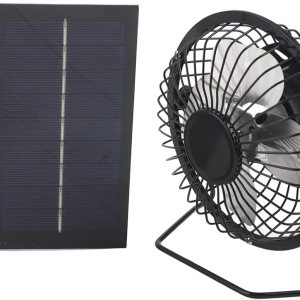 Natudeco Ventilador solar para casa de mascotas de 5 W, mini panel solar, energía solar, ventilador portátil de invernadero, ventilador solar Natudeco Ventilador solar para casa de mascotas de 5 W, mini panel solar, energía solar, ventilador portátil de invernadero, ventilador solar