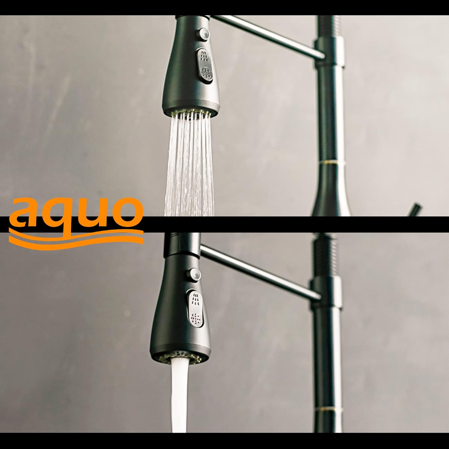 Grifo de cocina – Grifo de fregadero de 18 pulgadas de altura fácil de instalar, diseño de mangueras interiores de latón para fregadero de cocina,