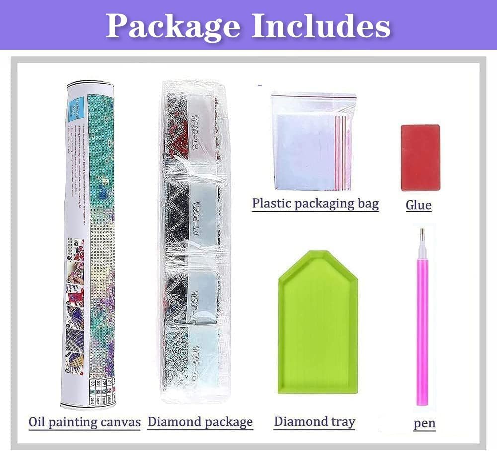 mrpwnle Kits de pintura de diamantes para adultos principiantes, kits de arte de diamantes de zorro 5D, kits de pintura de diamante de zorro para
