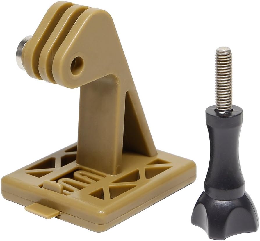 AOUTACC Soportes tácticos para excavadora para casco GoPro o base de casco NVG (bronceado)