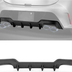 HECASA Difusor trasero compatible con Toyota Corolla Hatchback 2019-2022 y Toyota Auris Hatchback, difusor de parachoques trasero, divisor de cenefa HECASA Difusor trasero compatible con Toyota Corolla Hatchback 2019-2022 y Toyota Auris Hatchback, difusor de parachoques trasero, divisor de cenefa