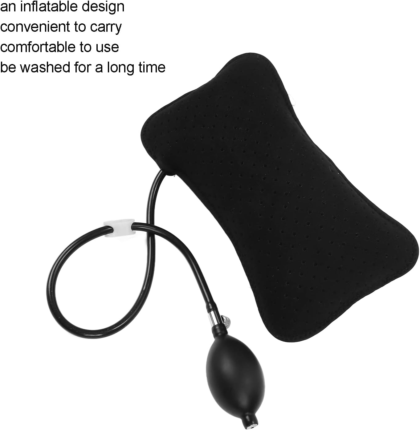 ZJchao Almohada lumbar inflable, almohada de apoyo lumbar inflable, cojines de asiento trasero, almohada de apoyo lumbar sólido lavable, soporte