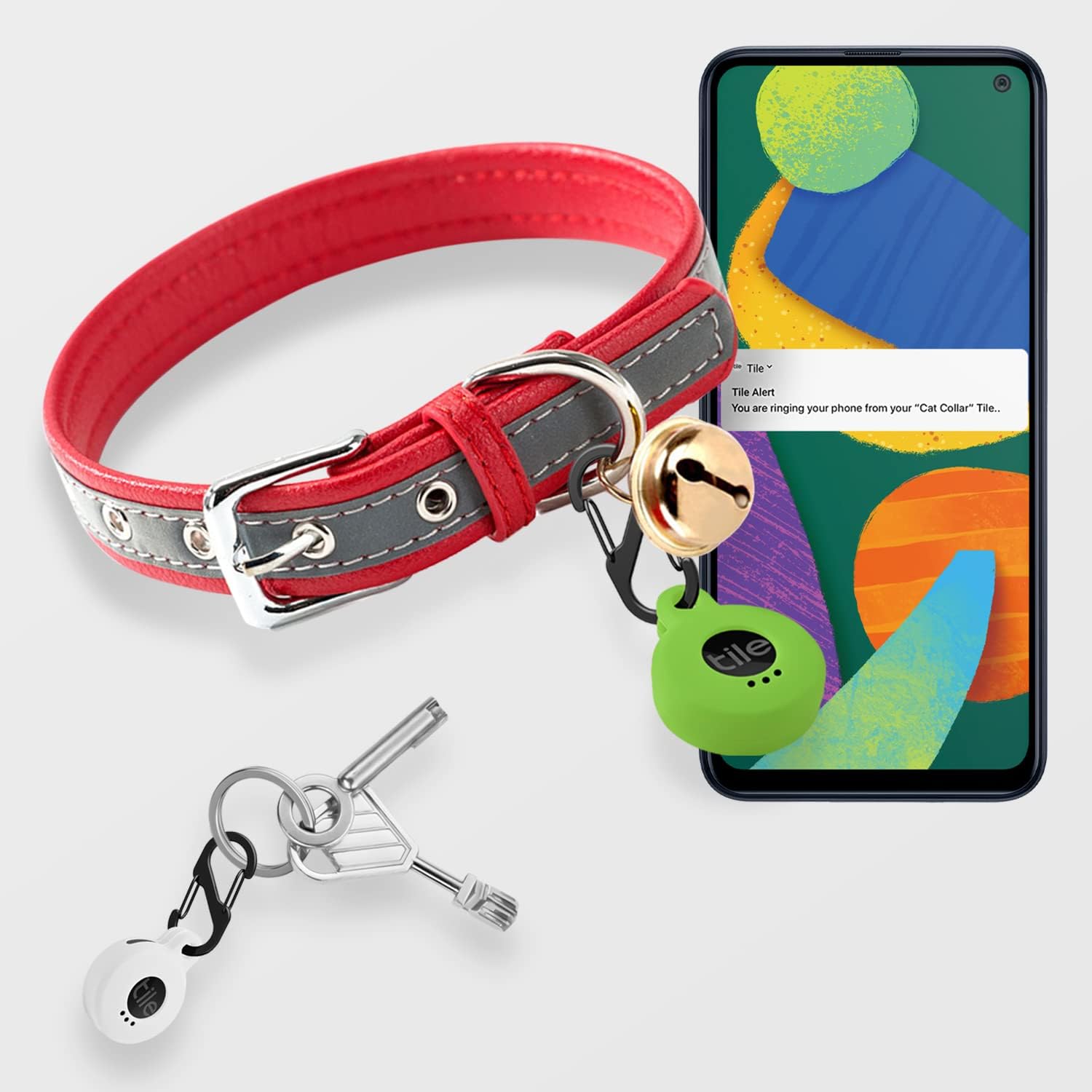 Geiomoo Funda de silicona compatible con adhesivo de azulejos 2022, funda protectora con mosquetón (paquete de 2 unidades, blanco + verde