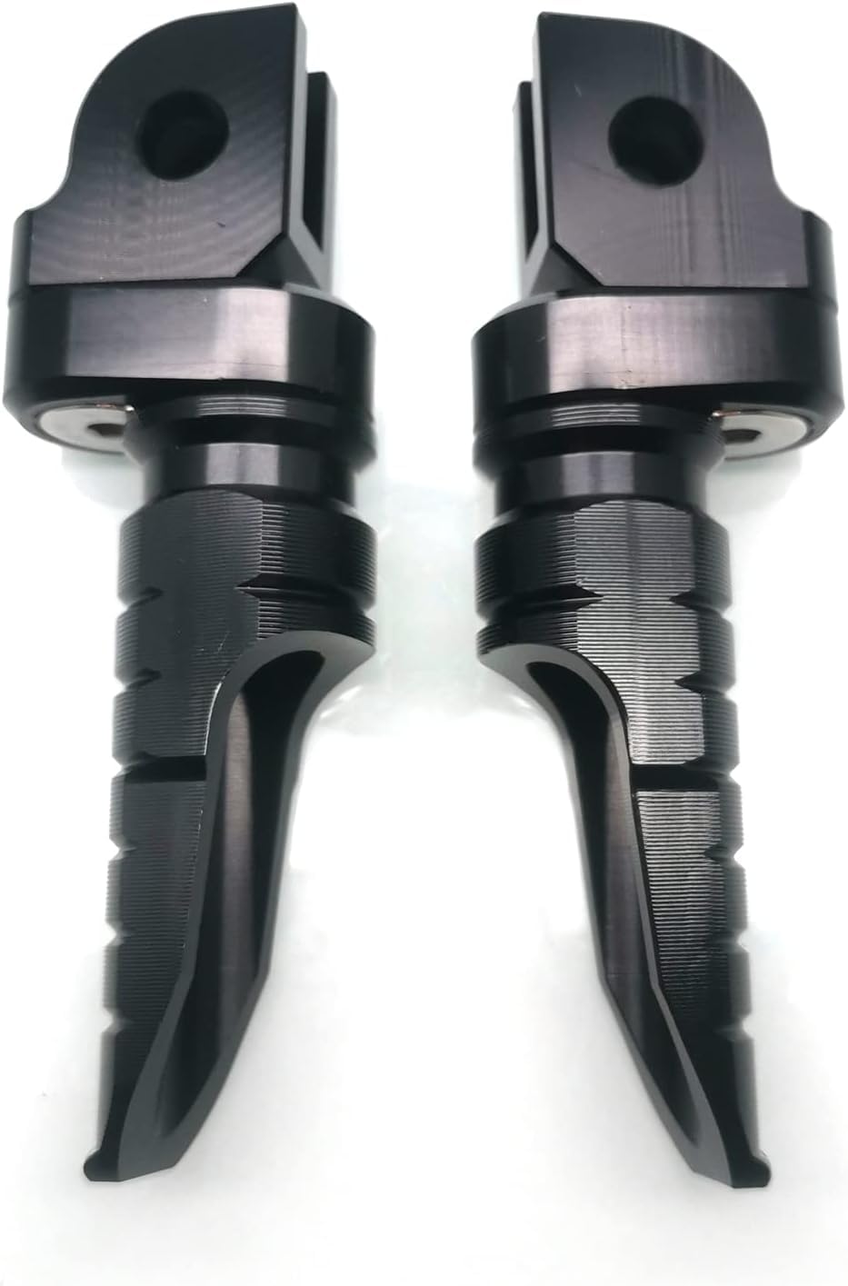 MZS Estriberas para motocicleta, estriberas delanteras para jinete, pedal de descanso ajustable de aluminio negro compatible con GROM Monkey CBR 600