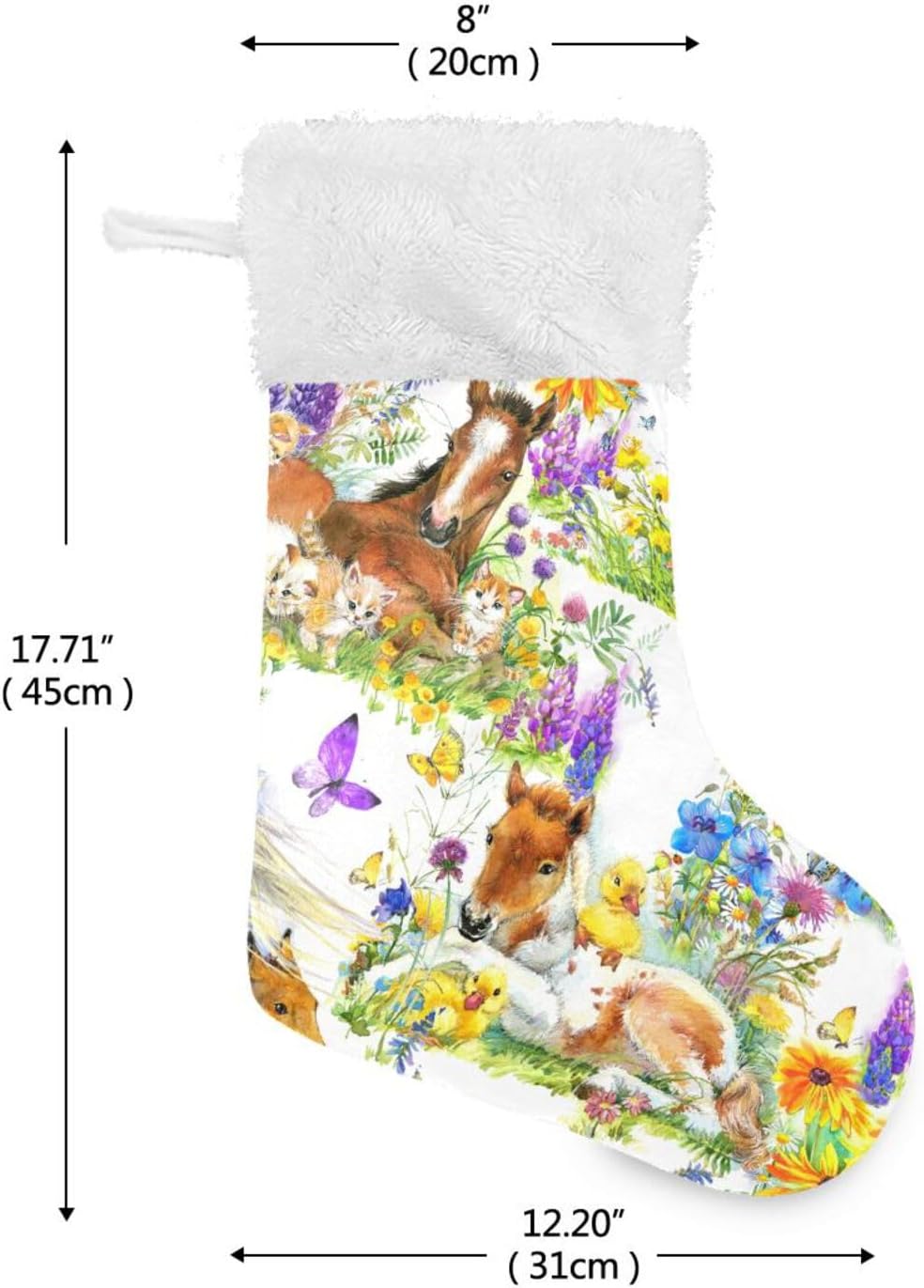 Calcetines de Navidad, caballos de campo, calcetines grandes de caramelo, rellenos de calcetines de Navidad, 1 unidad para el hogar, fiesta de