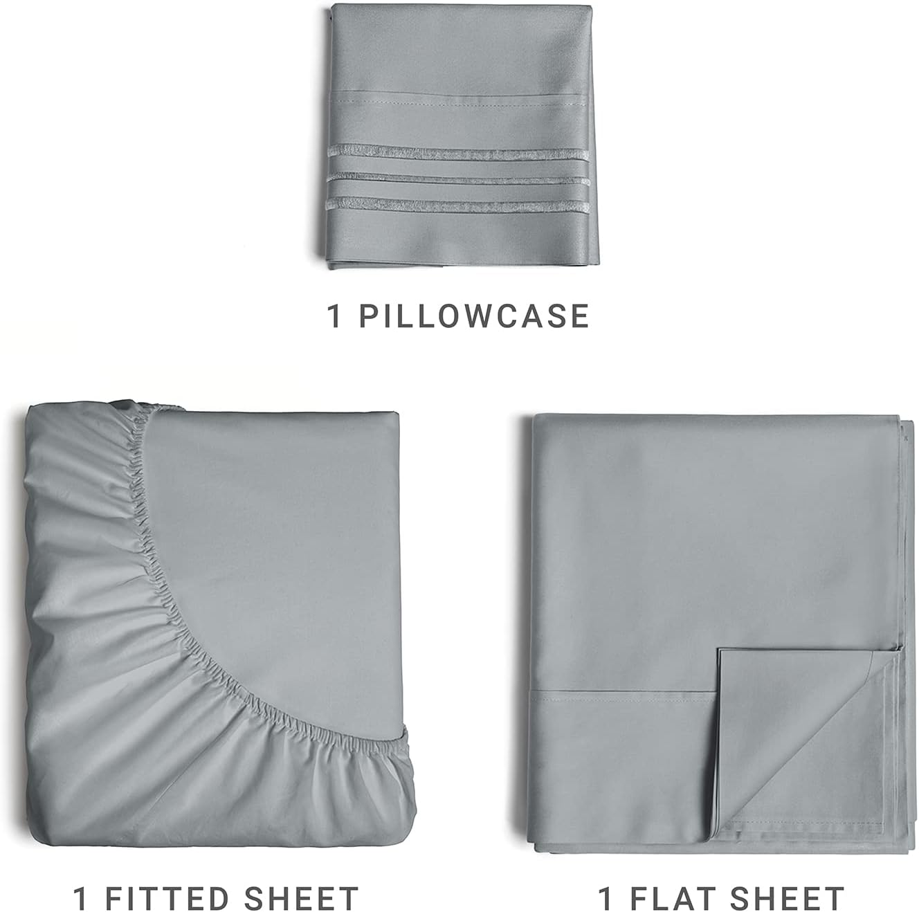 Juego de sábanas de 3 piezas tamaño individual XL, cómodas, transpirables y refrescantes, sábanas de lujo para mujeres y hombres, bolsillos